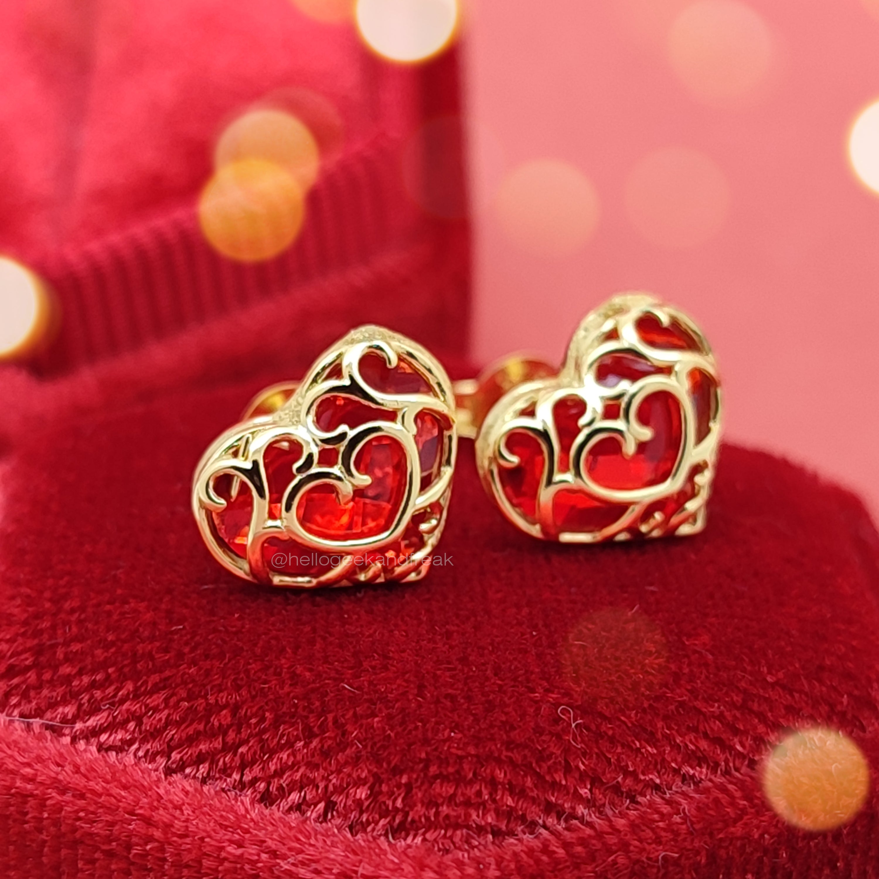 Pendientes Contenedor de Corazón